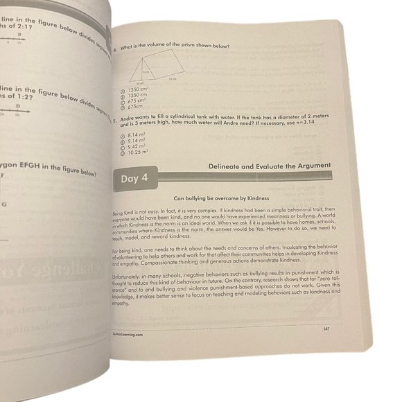 Lumos Summer Learning HeadStart Grade 9 to 10 PSAT NMSQT Practice Updated 2022 - Picture 4 of 6